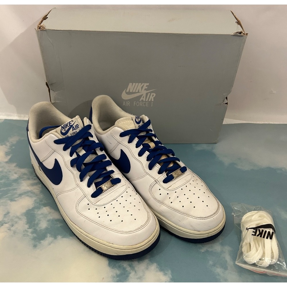 Nike Shoes‎ Air Force 1 488298-114 Low Old Royal & White Men size: 11.5